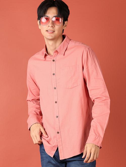 men solid long sleeve casual shirt - 21519251 - Standard Image - 0