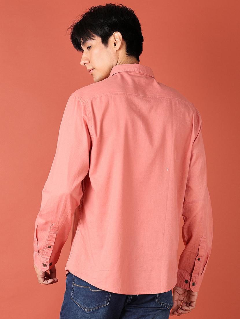 men solid long sleeve casual shirt - 21519251 - Standard Image - 3