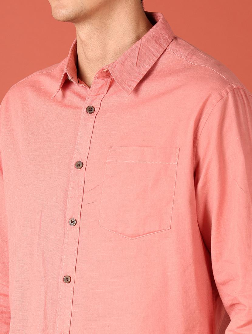 men solid long sleeve casual shirt - 21519251 - Standard Image - 5