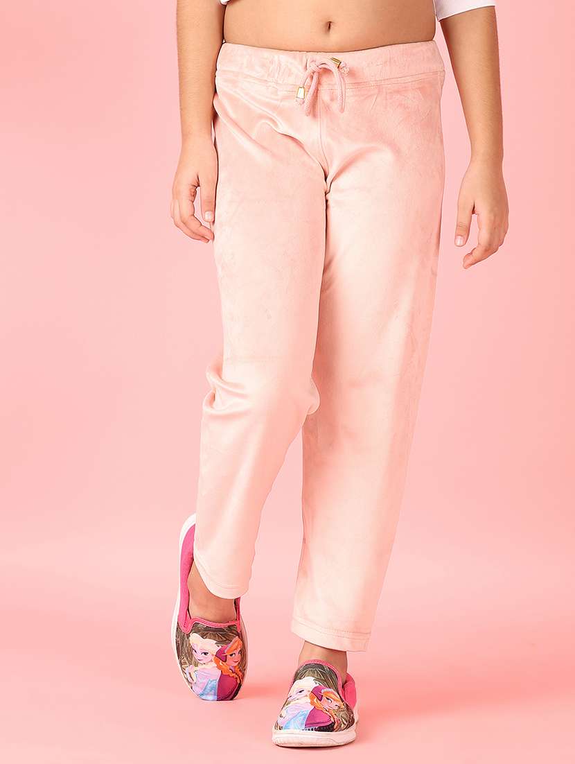 girls pink solid pyjama