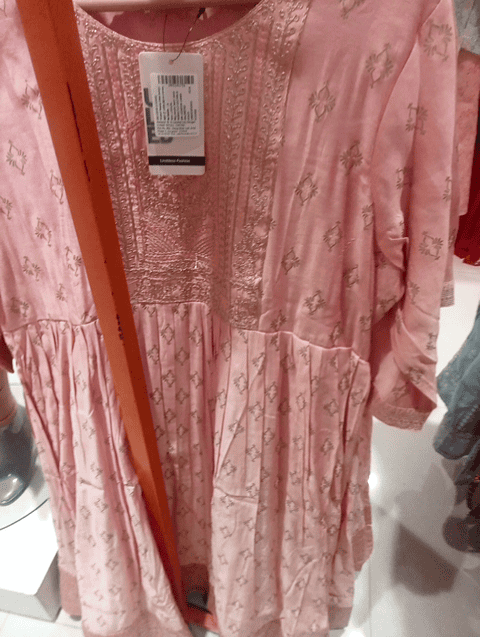 peach poly viscose kurta - 21519272 -  Standard Image - 0