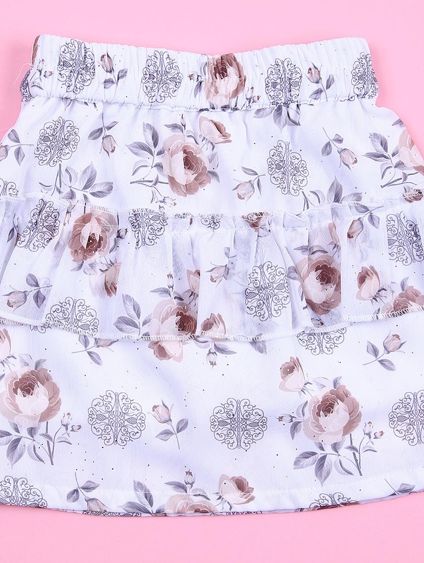 girls solid round neck skirt top - 21519273 - Standard Image - 3