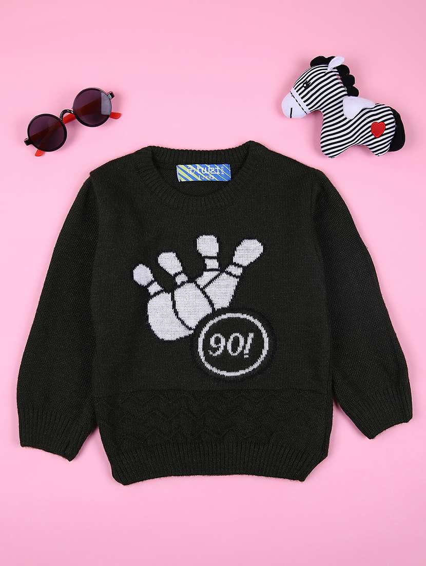 boys acrylic long sleeve sweater - 21519275 -  Zoom Image - 0