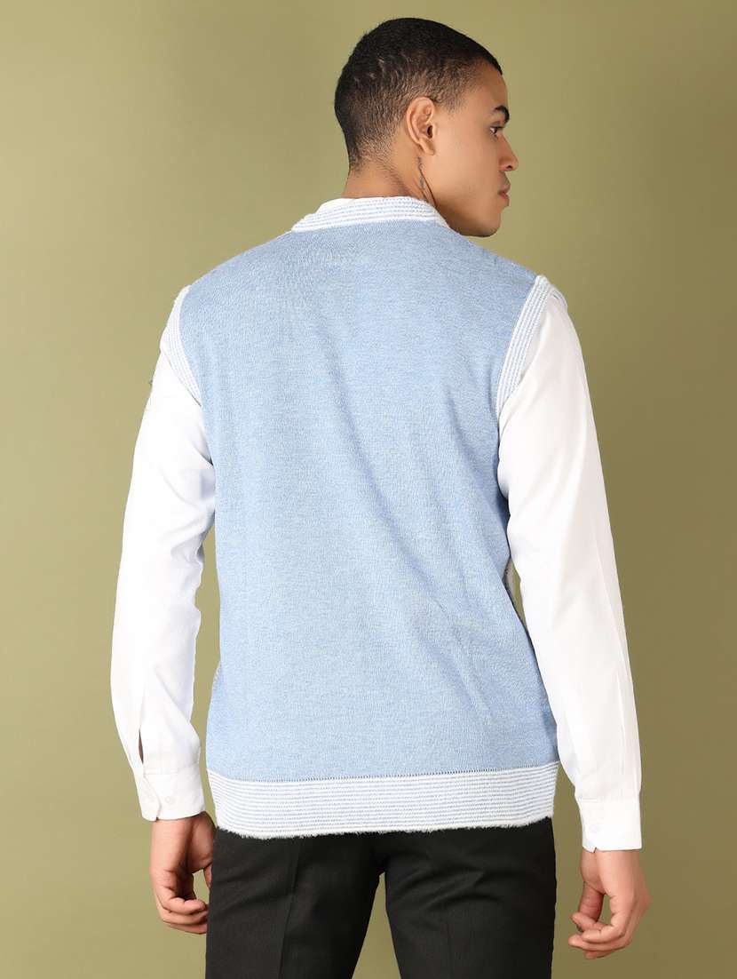 men self design sleeveless pullover - 21519292 -  Standard Image - 3