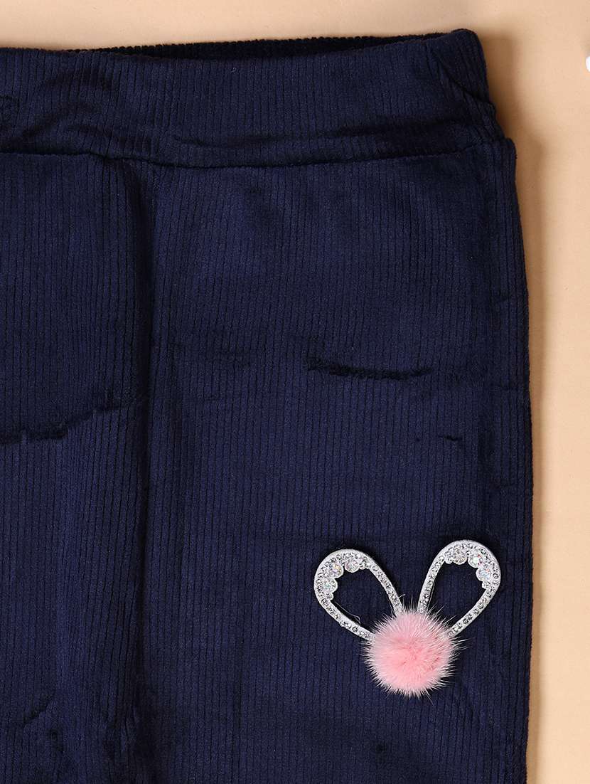 girls navy blue solid pajama - 21519297 -  Standard Image - 3