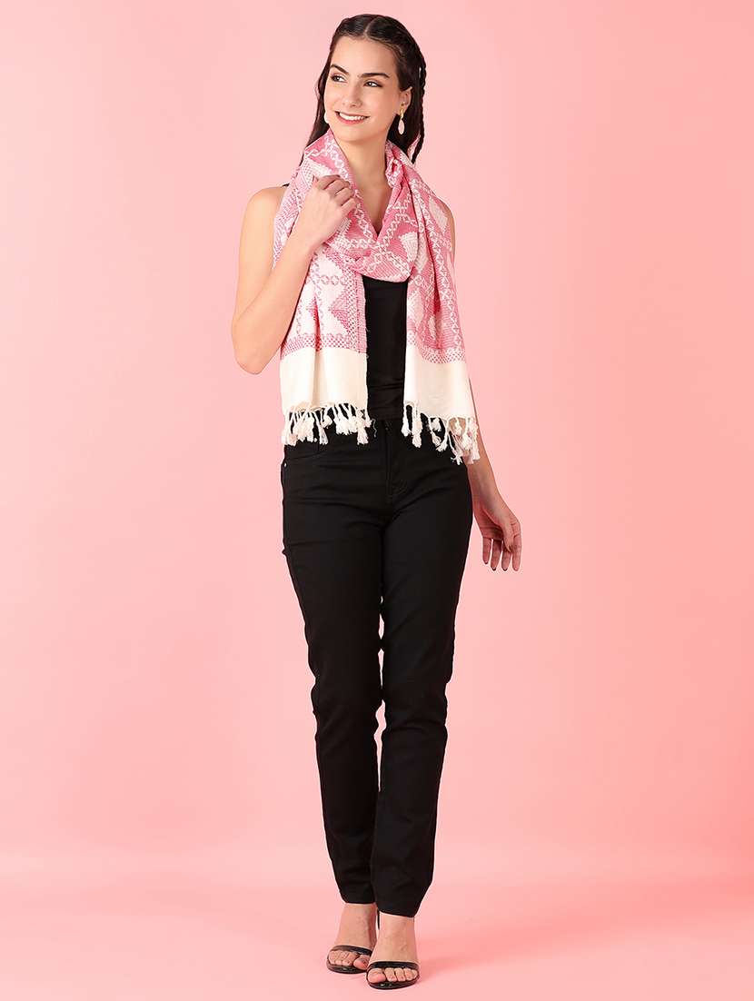 women self design winter stole - 21519303 -  Standard Image - 3