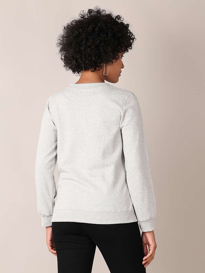 women front print long sleeve sweatshirt - 21519342 -  Standard Image - 3