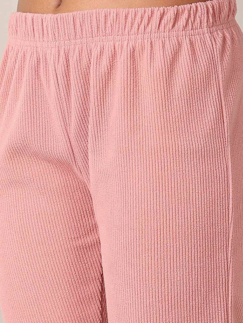 women pink solid joggers - 21519375 -  Standard Image - 5