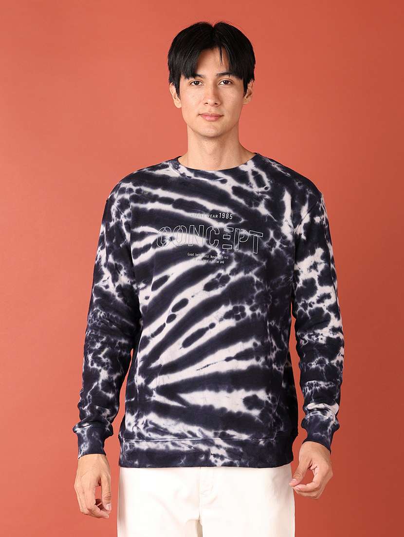 men tie & dye long sleeve sweatshirts
