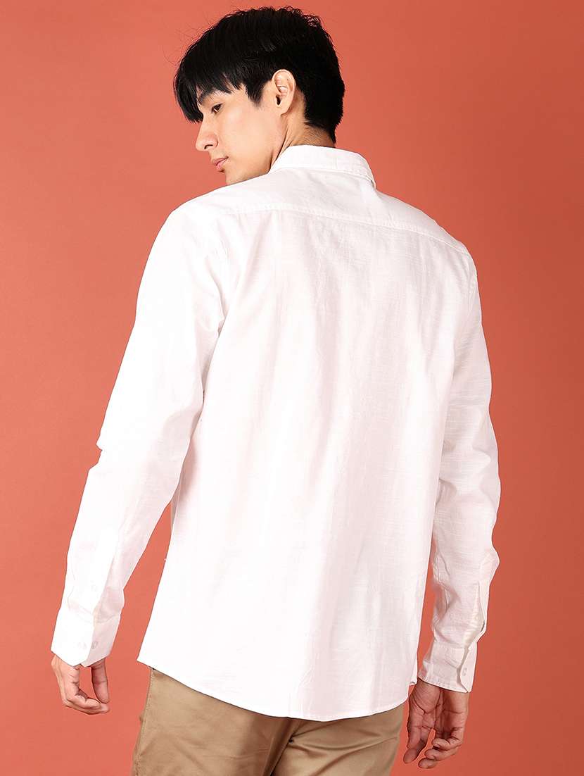 men solid long sleeves casual shirt - 21519398 -  Standard Image - 3