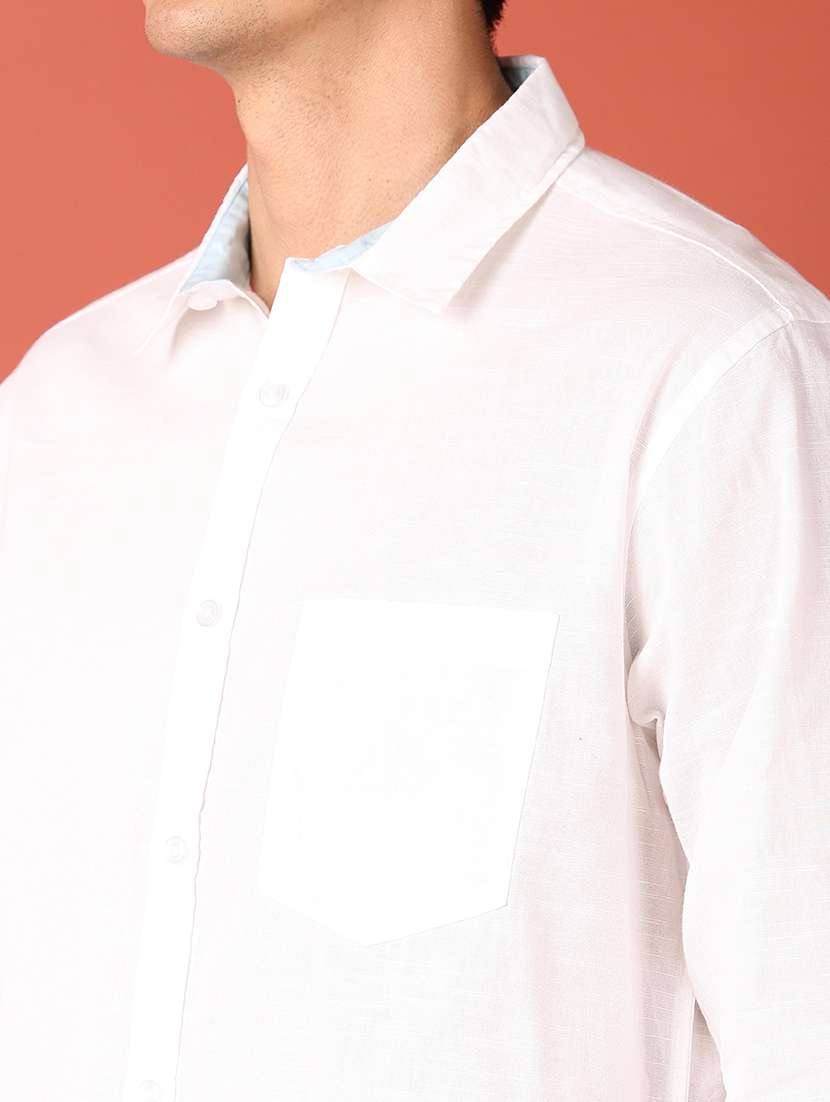 men solid long sleeves casual shirt - 21519398 -  Standard Image - 5