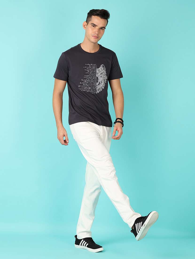 men short sleeves front print t-shirt - 21519407 -  Standard Image - 3