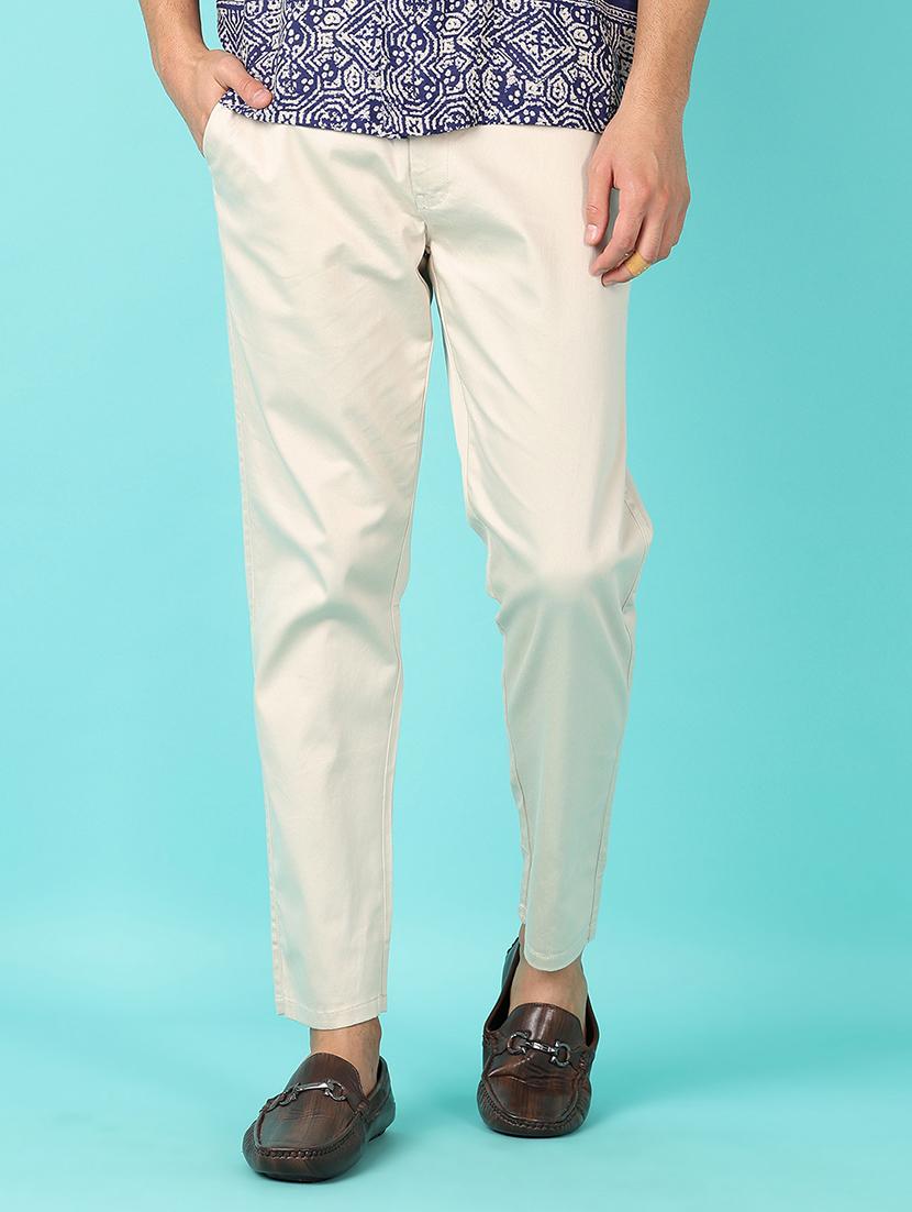 men solid regular fit chinos casual trouser - 21519412 - Zoom Image - 0