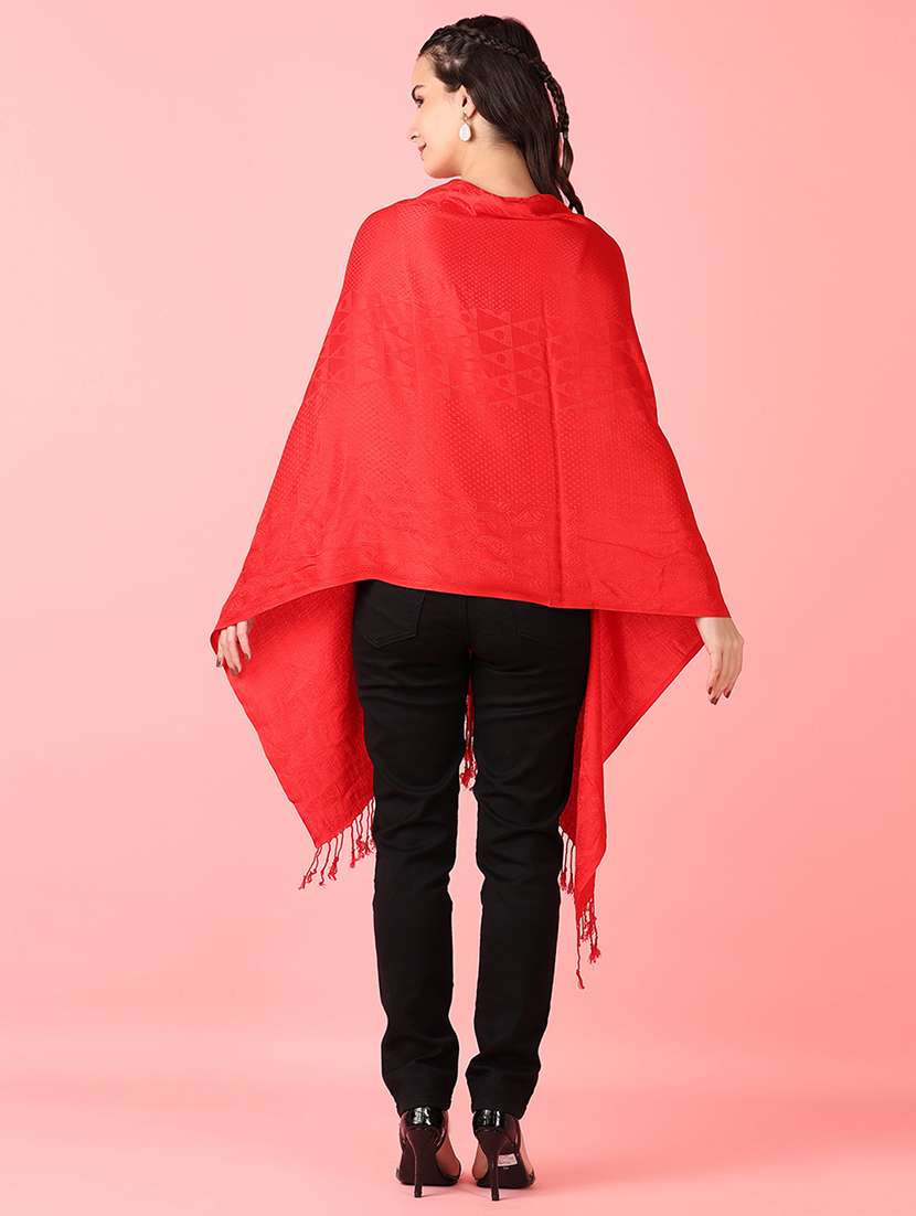 women self design winter stole - 21519451 -  Standard Image - 3