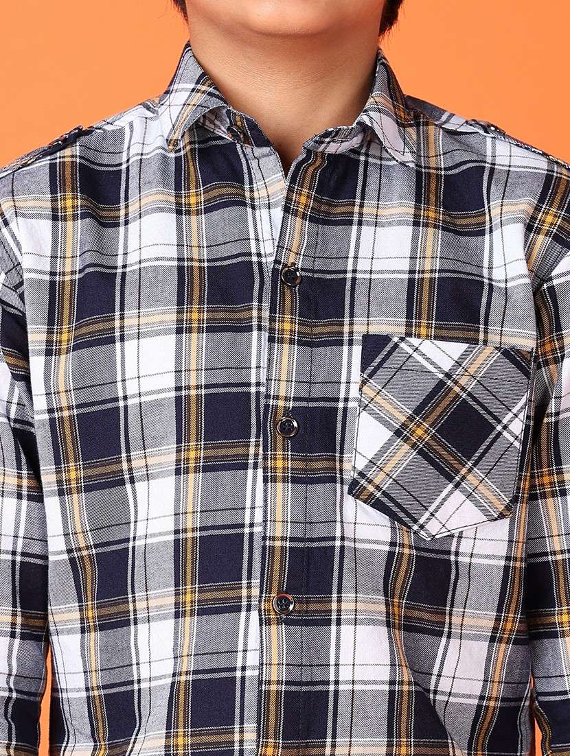 boys checkered casual wear full length set - 21519458 -  Standard Image - 5