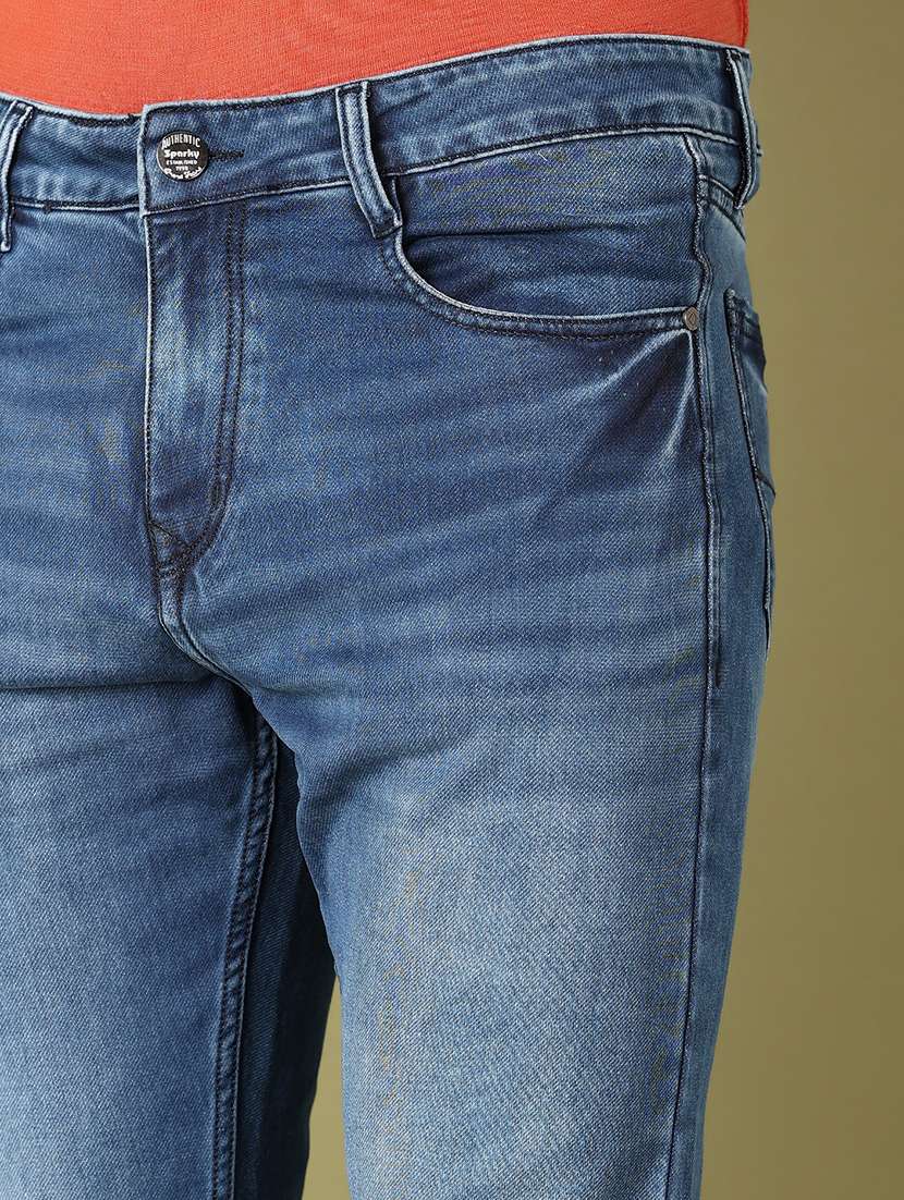 men solid mid rise slim fit jean - 21519464 -  Standard Image - 5