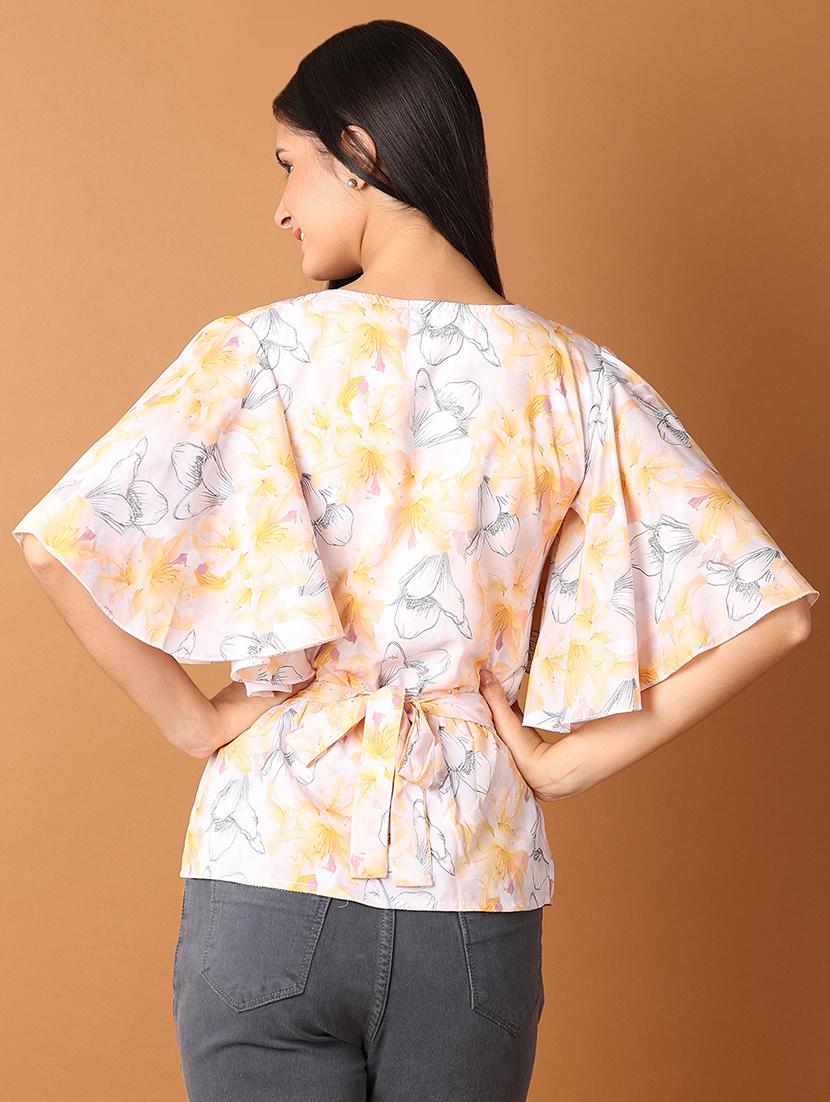 women floral printed round neck top - 21519516 - Standard Image - 3