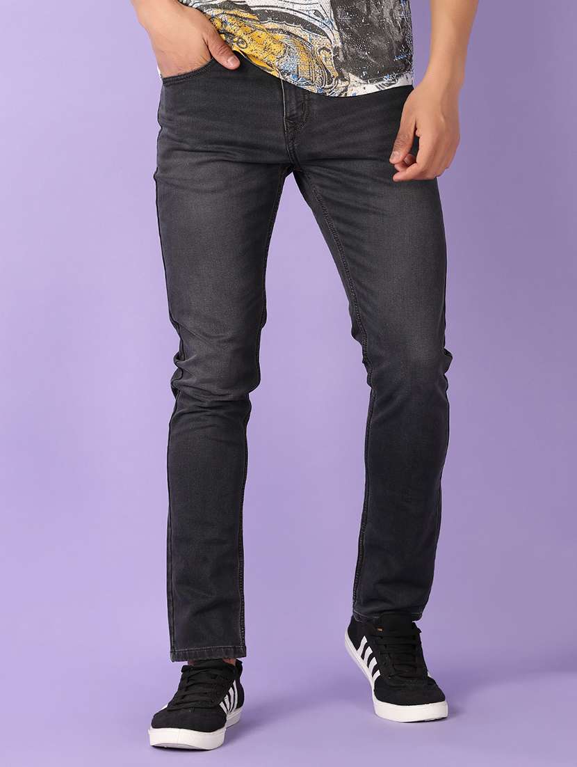 men solid mid rise slim fit jean - 21519561 -  Zoom Image - 0