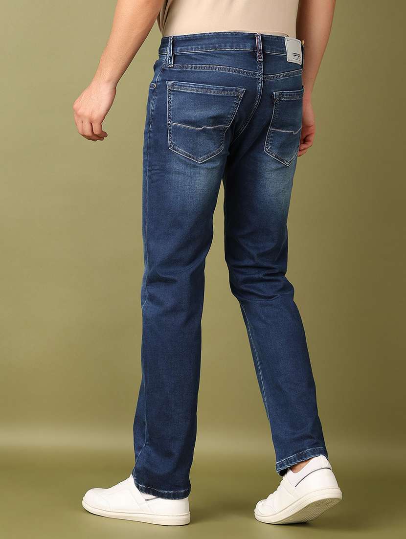 men solid mid rise straight fit jean - 21519664 -  Standard Image - 3
