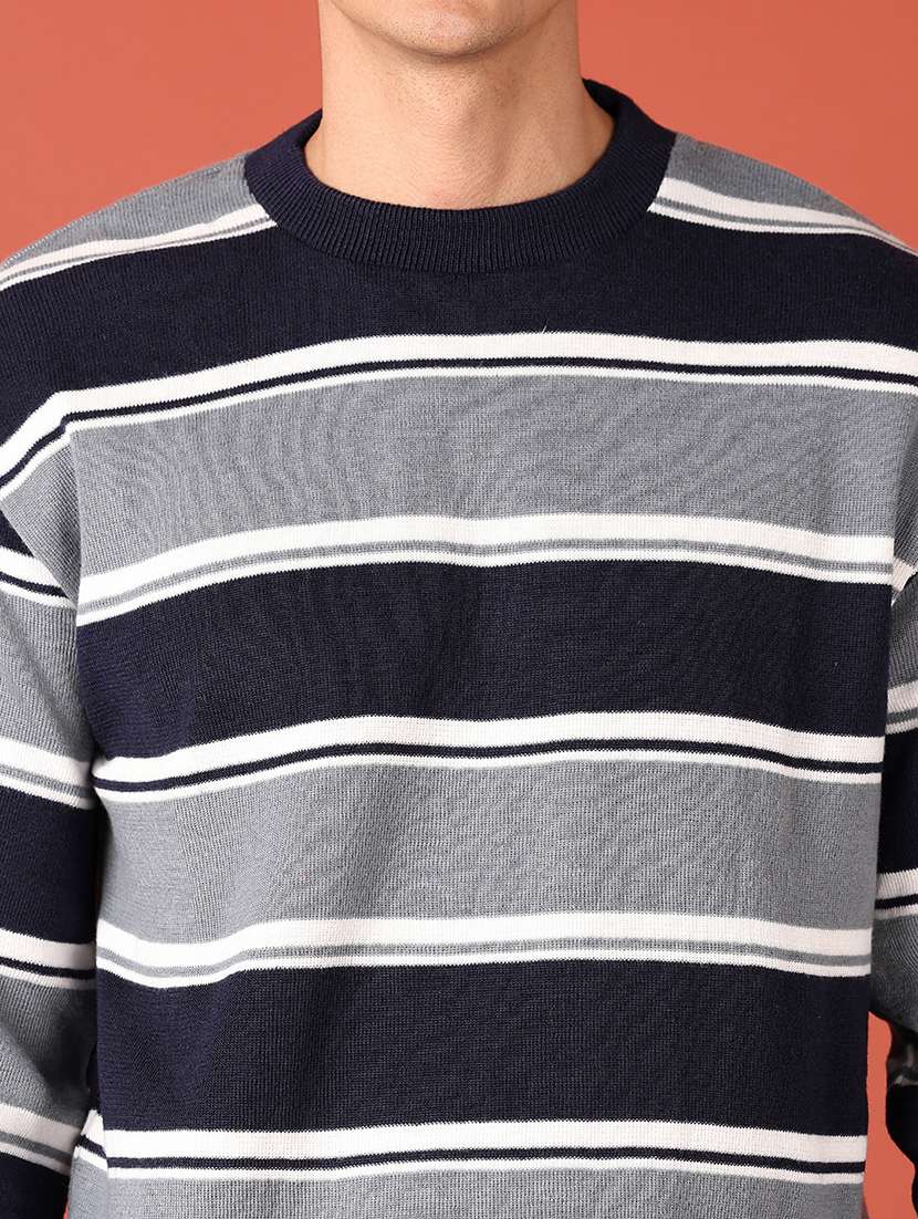 men self design round neck pullover - 21519748 -  Standard Image - 5