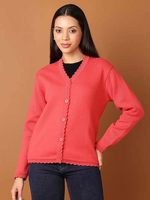 women self designed long sleeve cardigan - 21519750 -  Standard Image - 0