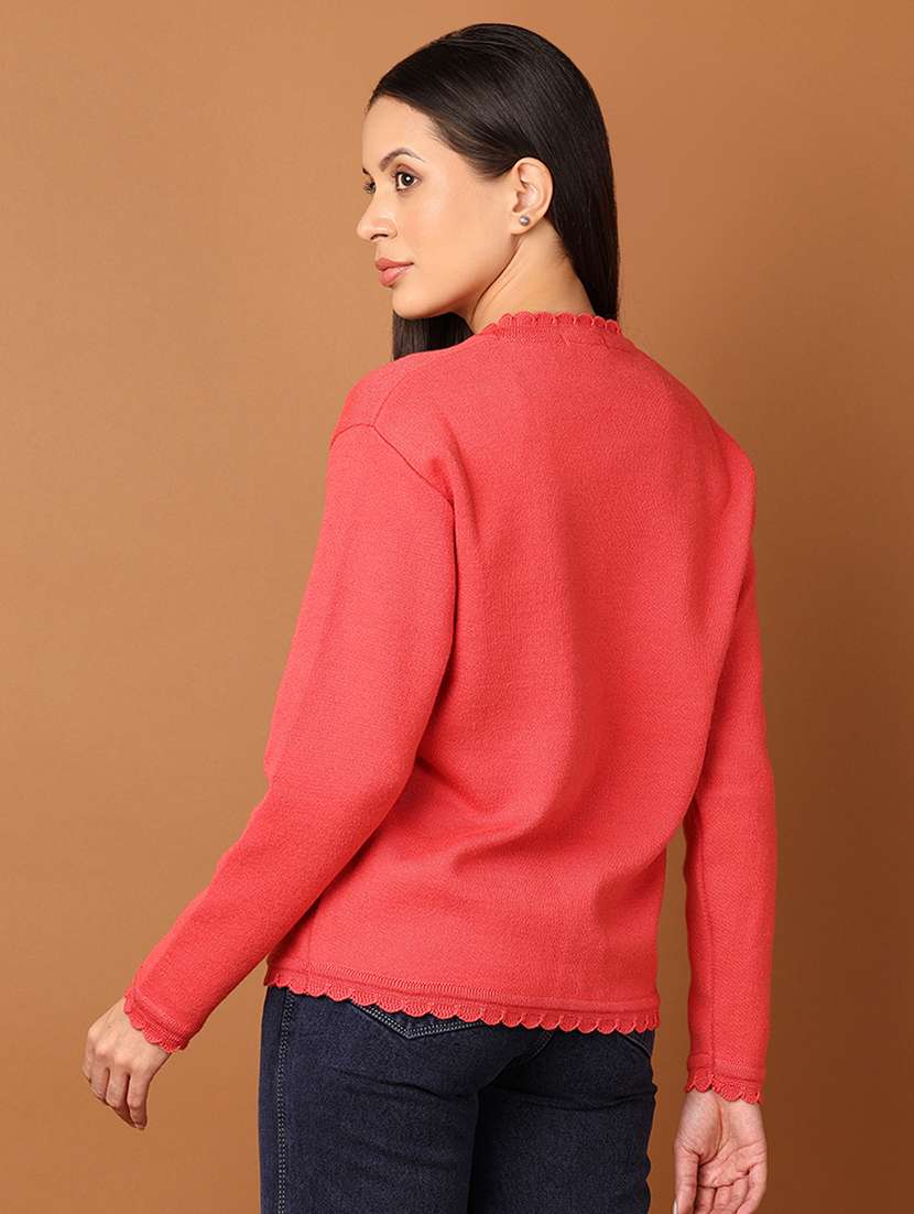 women self designed long sleeve cardigan - 21519750 -  Standard Image - 3