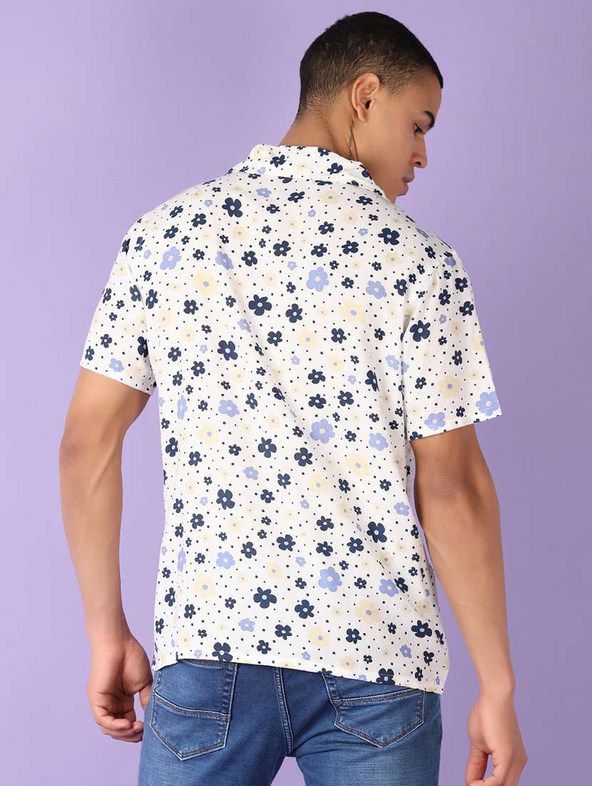 men printed short sleeves casual shirt - 21519753 -  Standard Image - 3