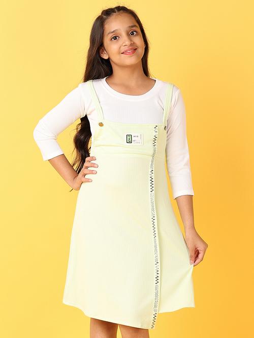 girls solid round neck a-line dress - 21519770 - Standard Image - 0