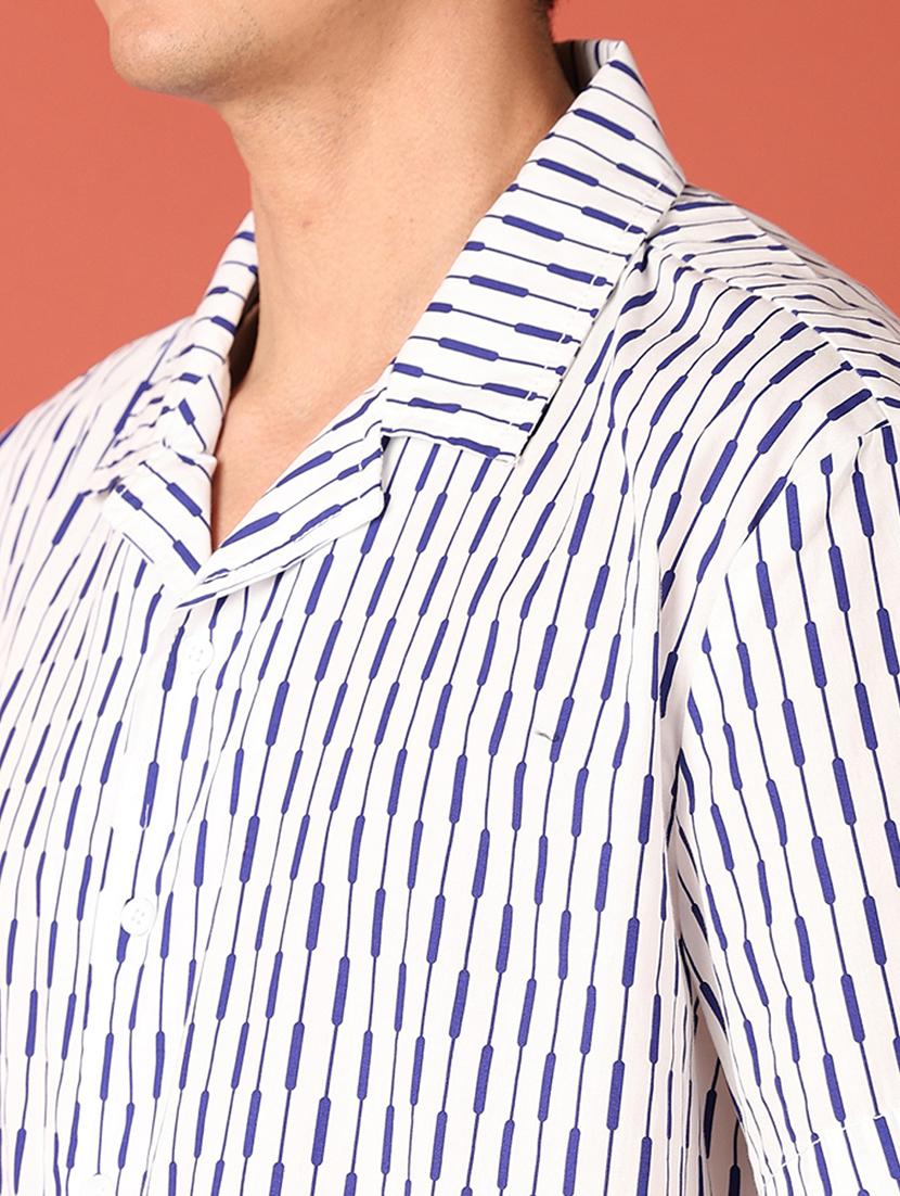men stripes short sleeves casual shirt - 21519809 - Standard Image - 5