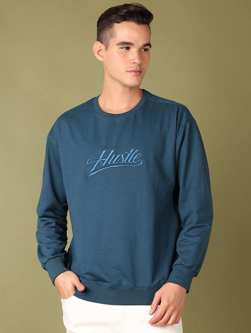 men typographic long sleeve t-shirt - 21519828 -  Zoom Image - 0