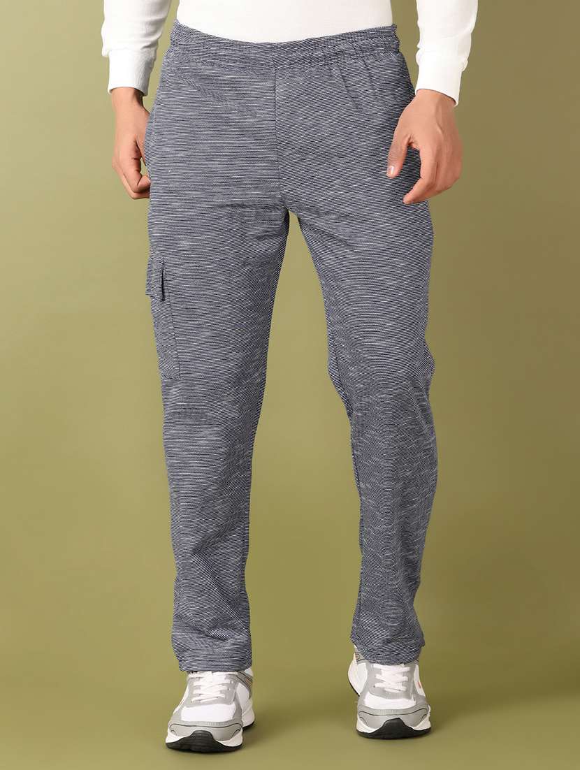 men grey solid pyjama