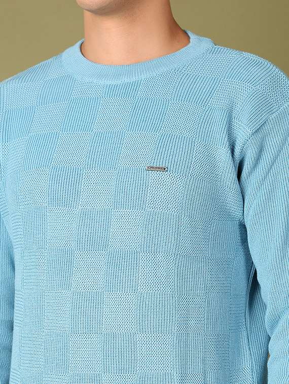 men self design round neck pullover - 21519954 -  Standard Image - 5