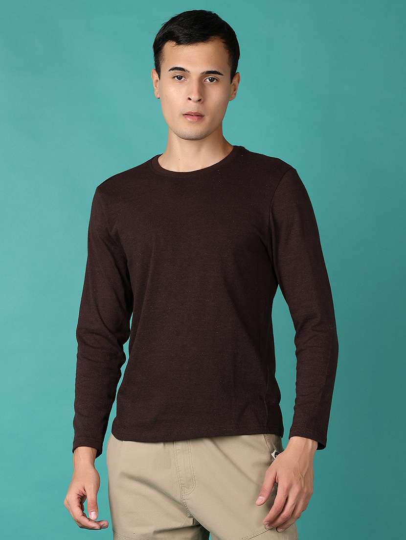 men solid long sleeves t-shirt