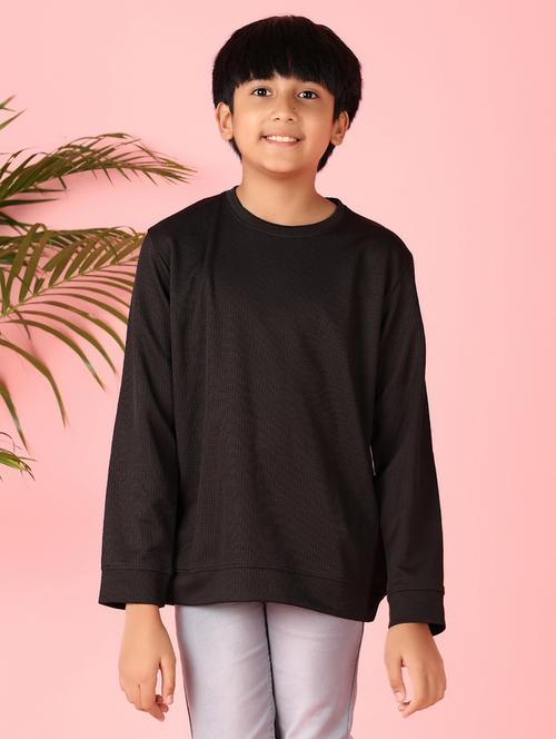 boys long sleeves solid t-shirt - 21520027 - Standard Image - 0