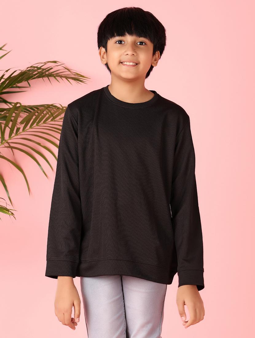 boys long sleeves solid t-shirt - 21520027 - Zoom Image - 0