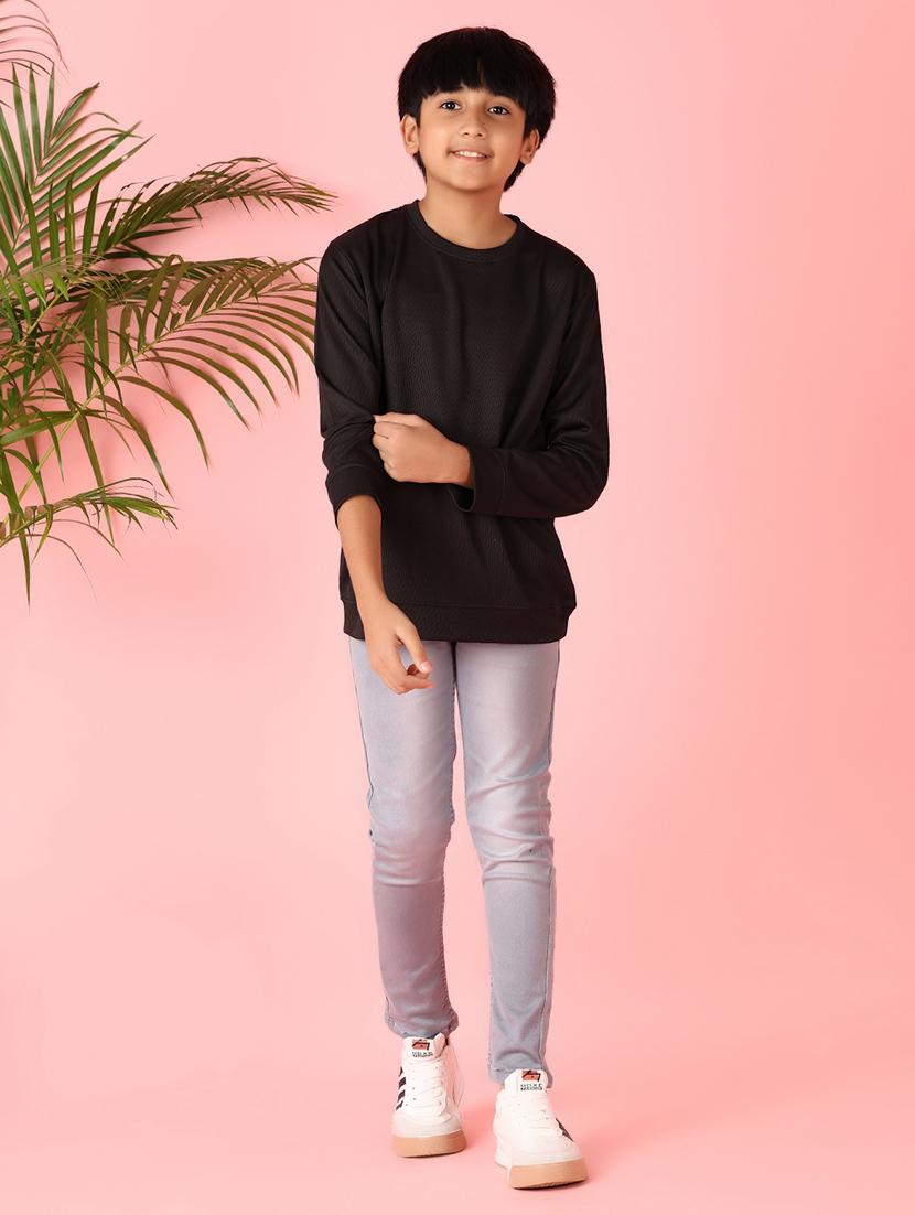 boys long sleeves solid t-shirt - 21520027 - Standard Image - 3