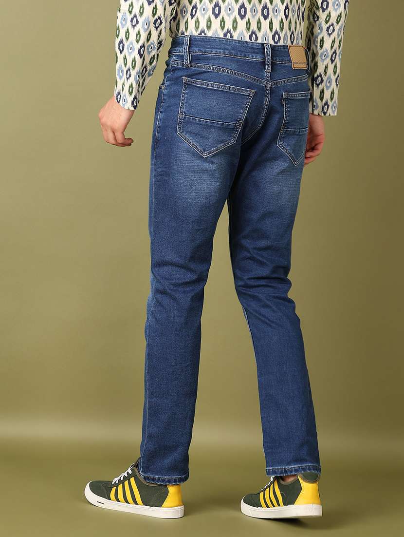 men mid rise plain jeans - 21520037 - Standard Image - 3
