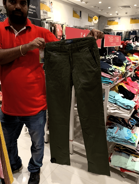 olive twill trouser - 21520041 - Zoom Image - 0