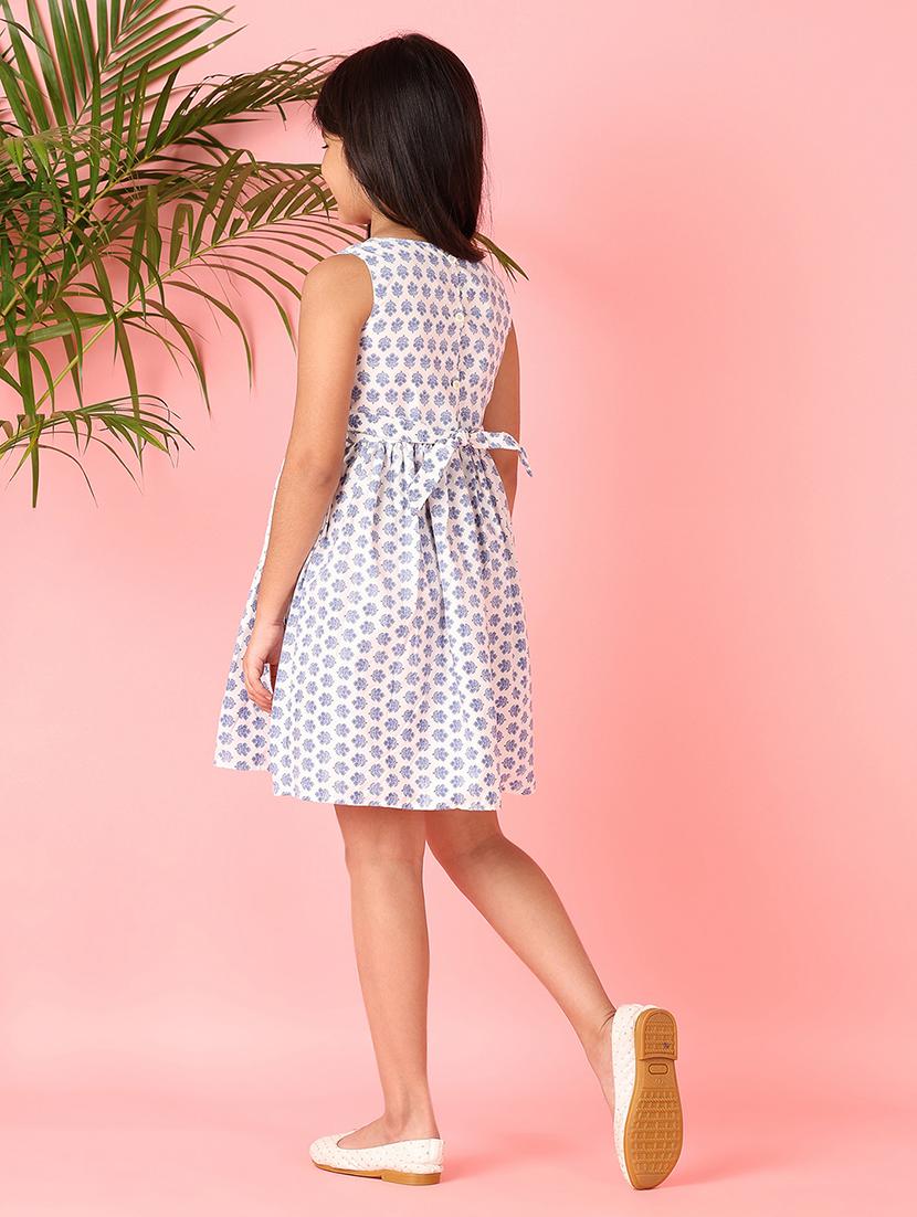 girls printed sleeveless cotton frock - 21520075 - Standard Image - 3