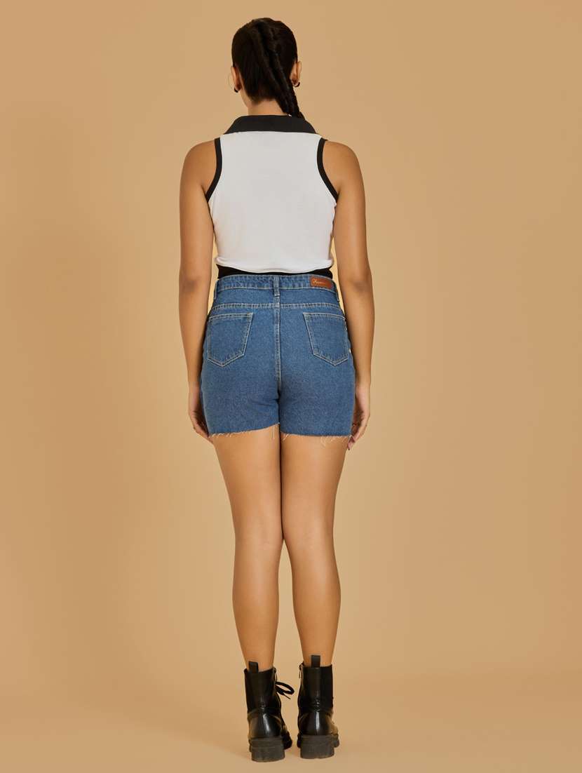 women white cotton blend crop top - 21520231 -  Standard Image - 3