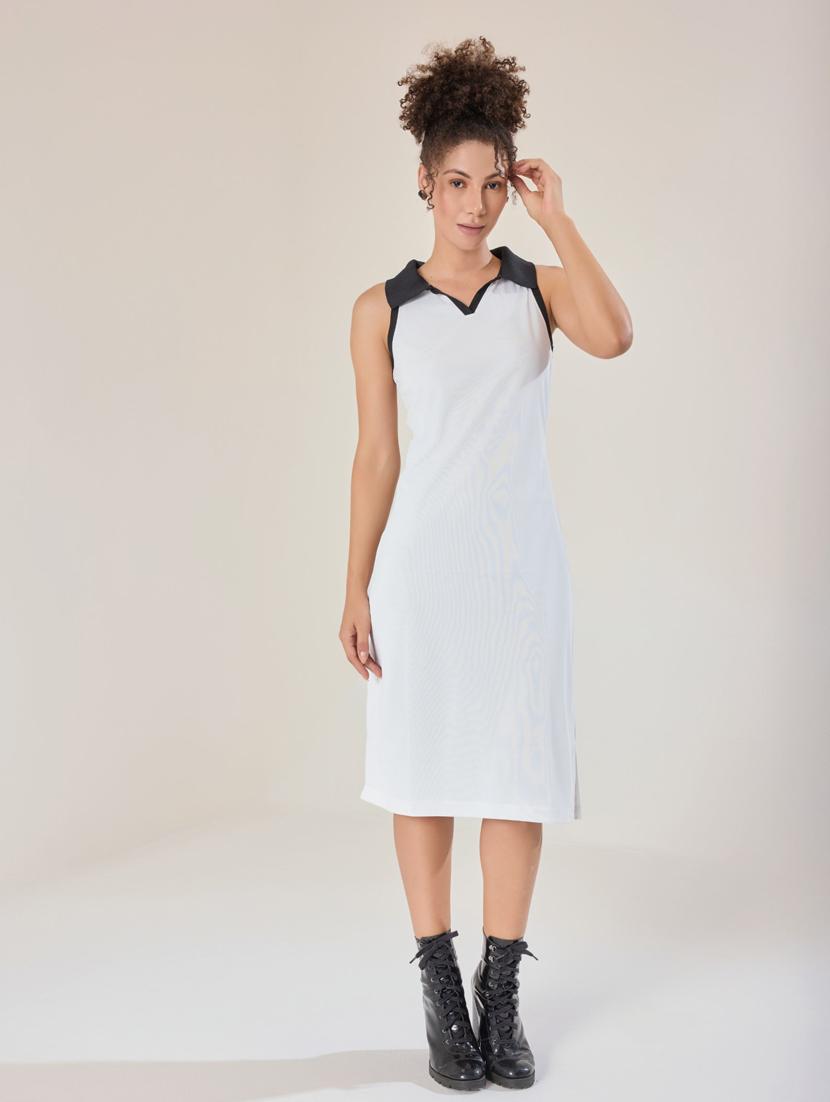 women white cotton blend bodycon dress - 21520245 - Zoom Image - 0