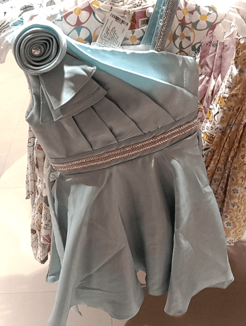 light blue satin frock - 21520291 - Standard Image - 0