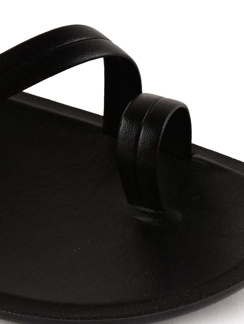 men black slip on sandal - 21520325 -  Standard Image - 5