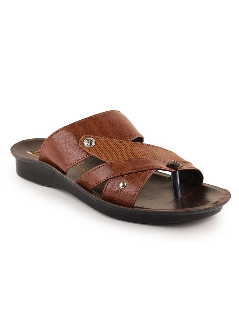 men tan slip on sandals