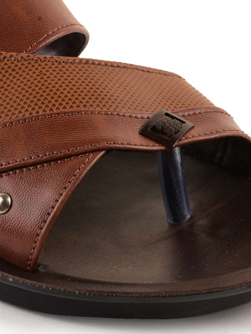 men tan slip on sandals - 21520343 -  Standard Image - 5