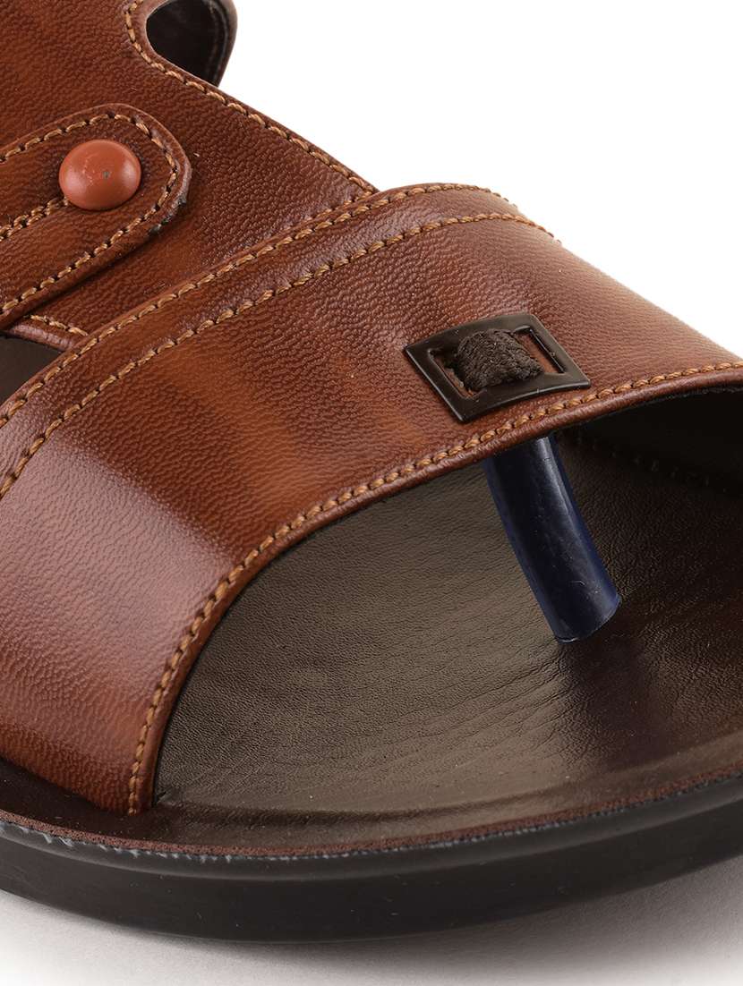 men tan slip on sandal - 21520344 -  Standard Image - 5