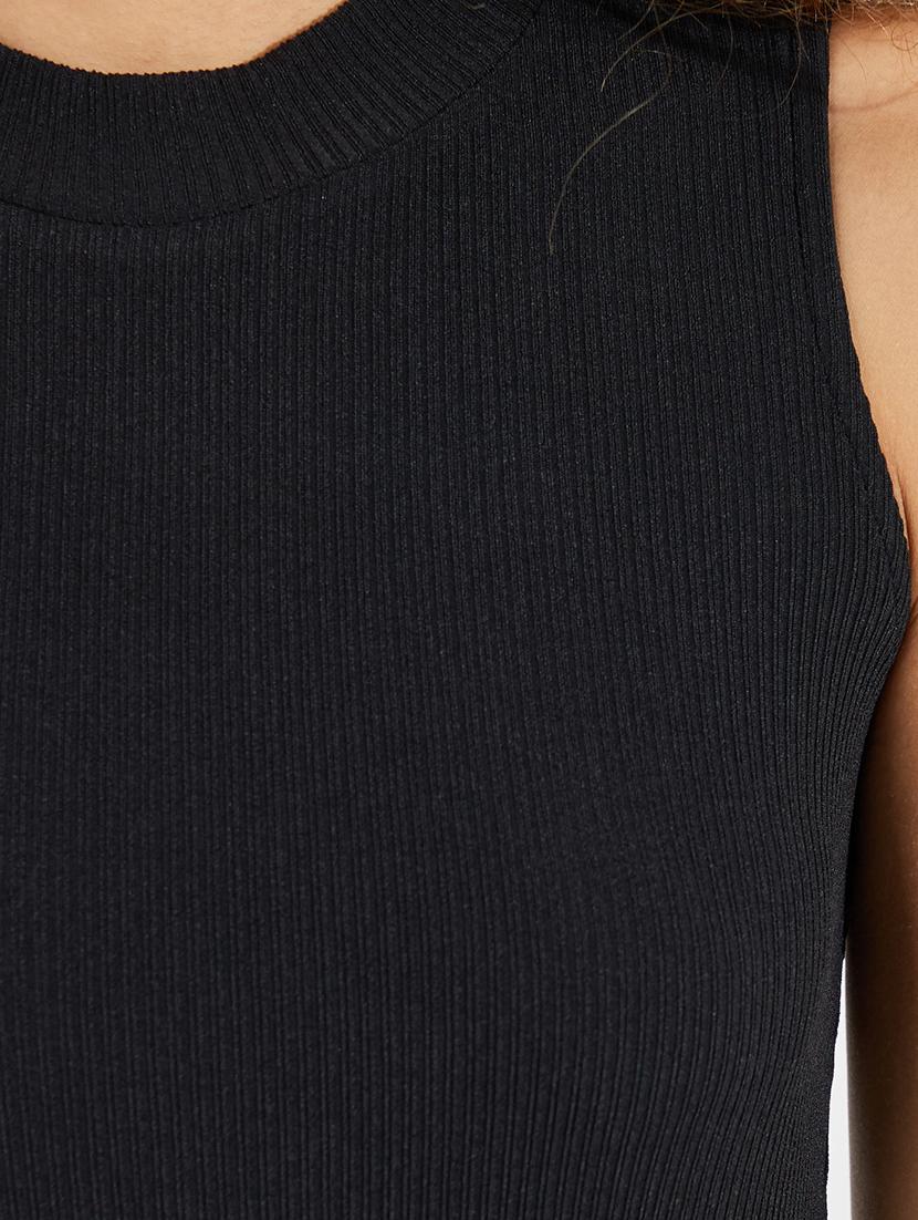 women black solid bodycon dress - 21520372 - Standard Image - 5