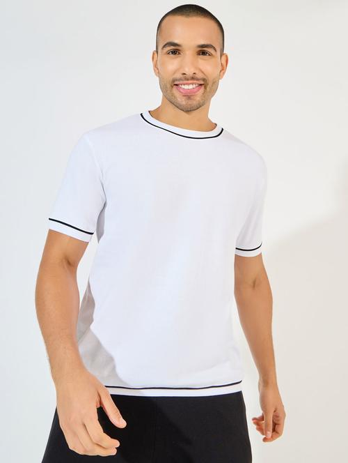 men solid regular fit short sleeves t-shirt - 21520407 - Standard Image - 0