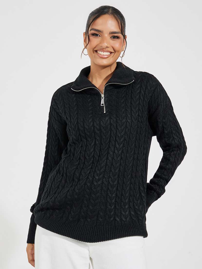 women long sleeve self-designed pullover - 21520416 -  Zoom Image - 0