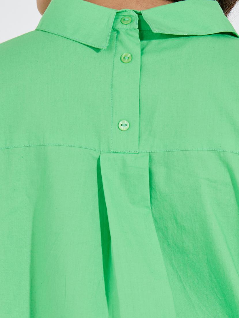 women solid collared high low shirt - 21520419 - Standard Image - 3